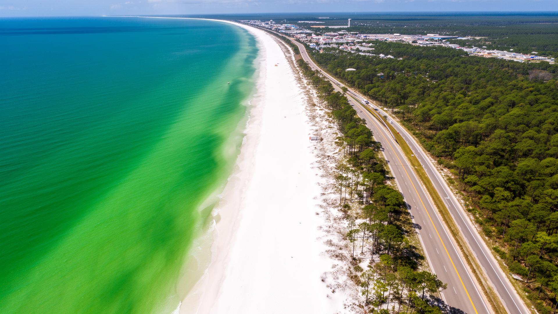 Florida Panhandle coastal aerial