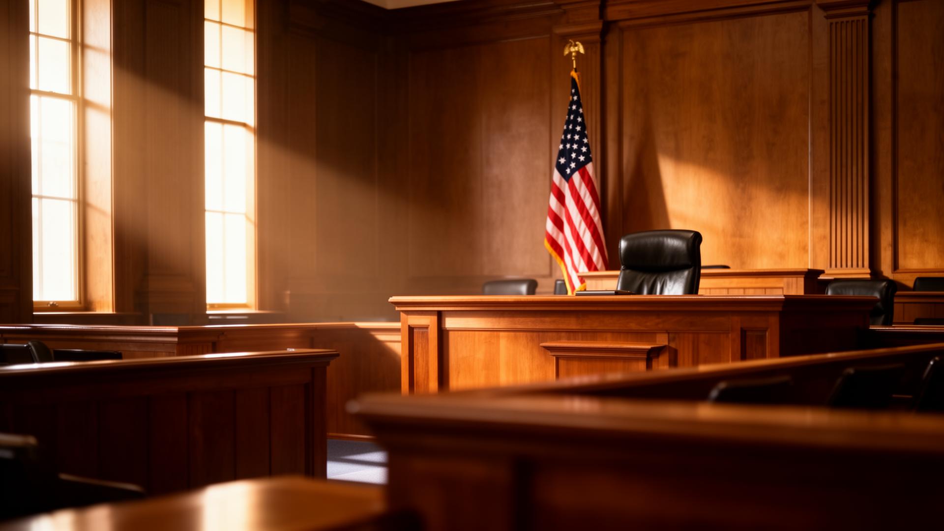 American courtroom interior